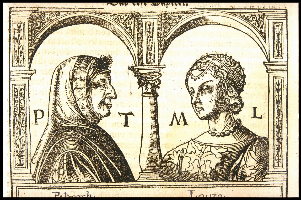 Petrarch ve Laura, yaklaşık 1545. by Hans Burgkmair the Elder