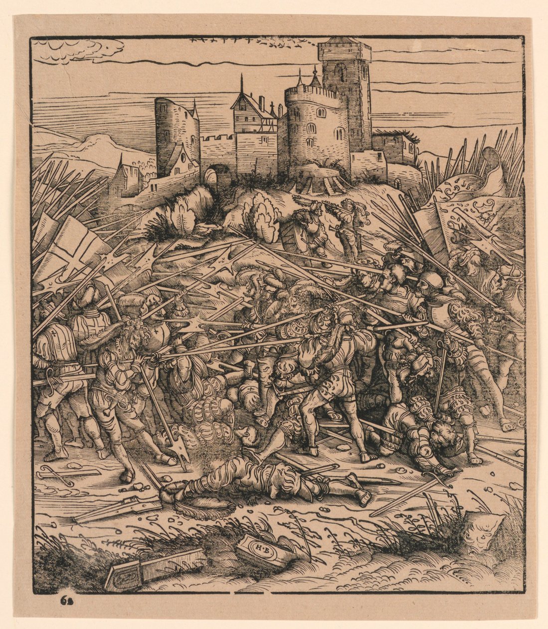 Nauders Savaşı, "Der Weisskunig"den by Hans Burgkmair the Elder