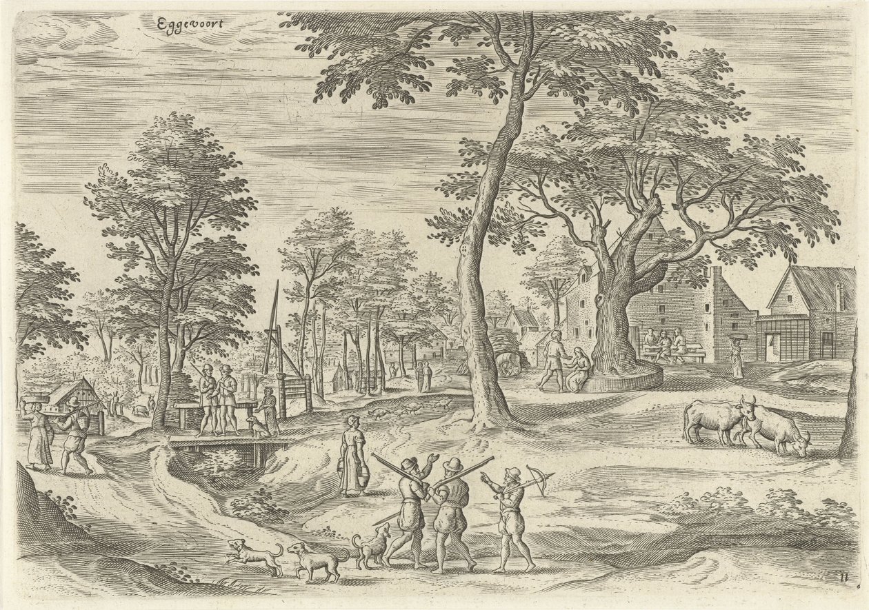 Eggevoort Eggevoort'un görünümü (nesne üzerindeki başlık) Brüksel çevresinden görüntüler (dizi başlığı) by Hans Collaert (I)