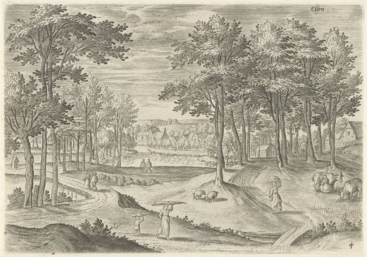 Ixelles Elsen'in görünümü (nesne üzerindeki başlık) Brüksel bölgesinden görüntüler (seri başlığı) by Hans Collaert (I)