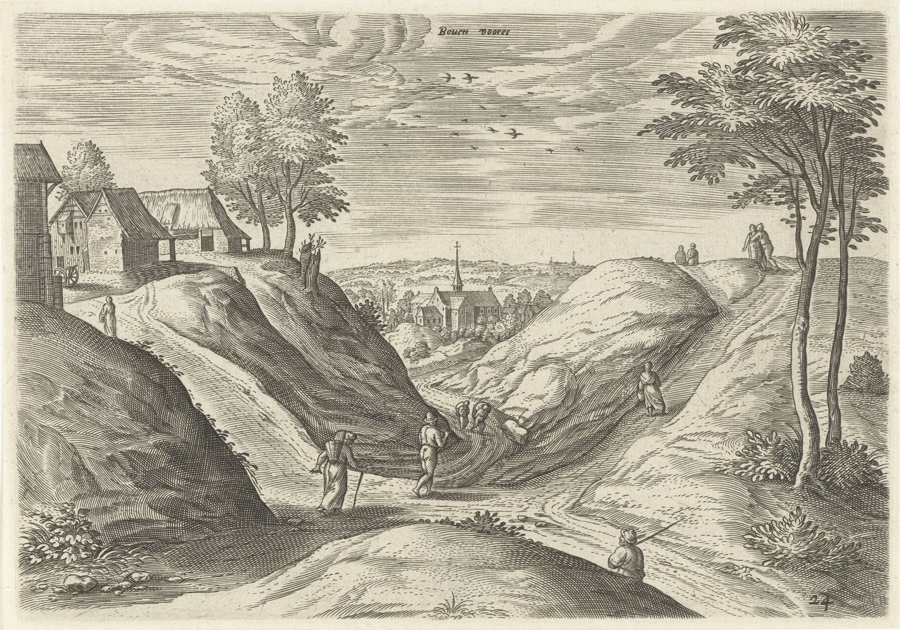 Frost Görünümü Önün üstünde (nesne üzerindeki başlık) Brüksel bölgesinden görülecek yerler (dizi başlığı) by Hans Collaert (I)