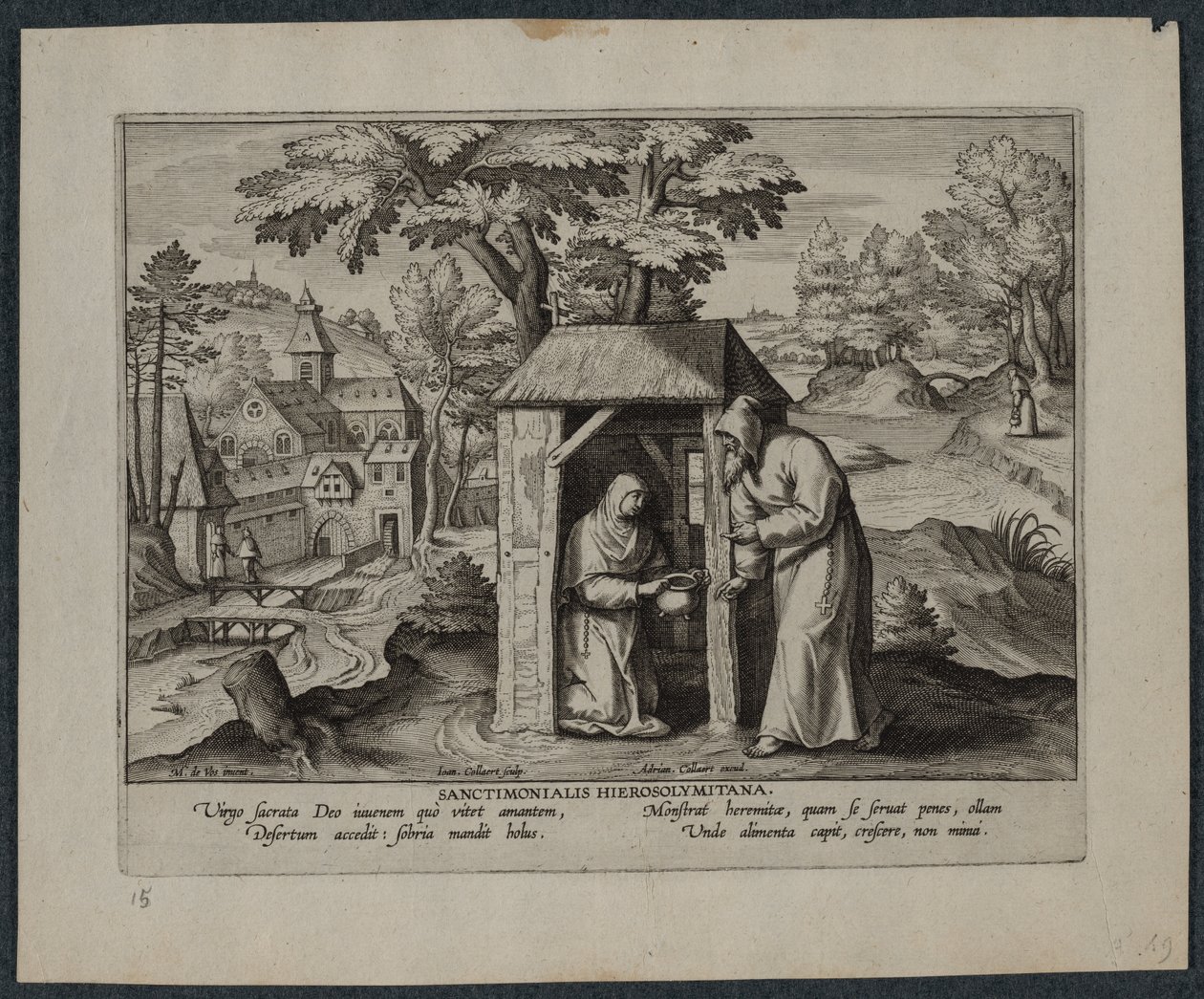 Kutsal Jerome. by Hans Collaert