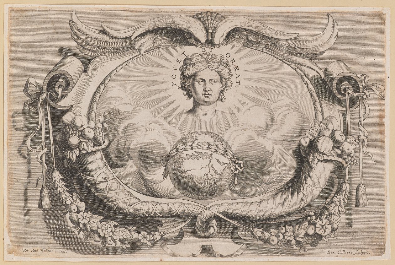 Jan van Keerbergen için Yazıcı Aygıtı: Biblia Cum Glossa Ordinaria için Vignette by Hans Collaert the Younger