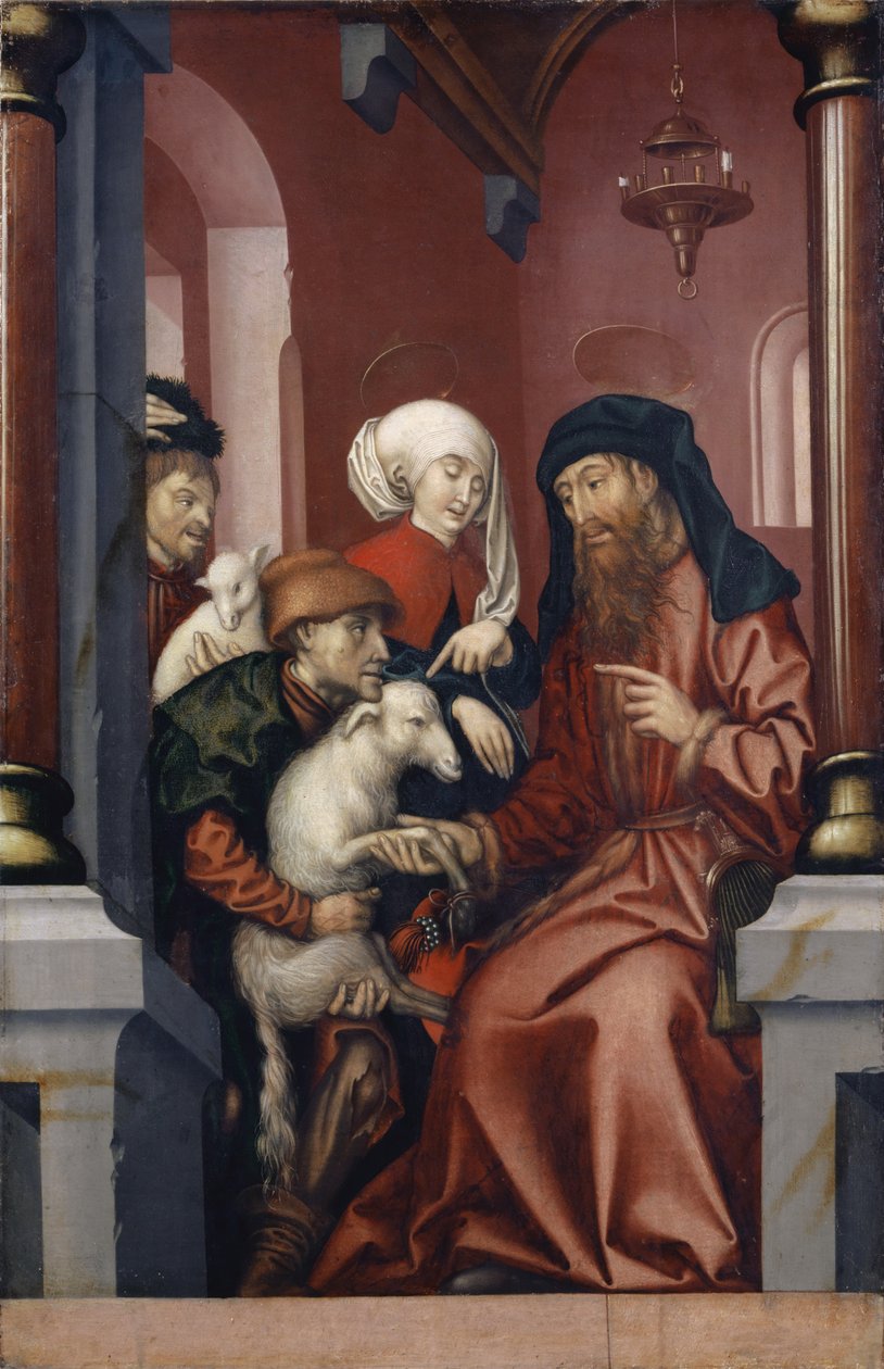 Joachim ve Anne Kurbanlık Kuzu Seçerken, 1512 by Hans Fries