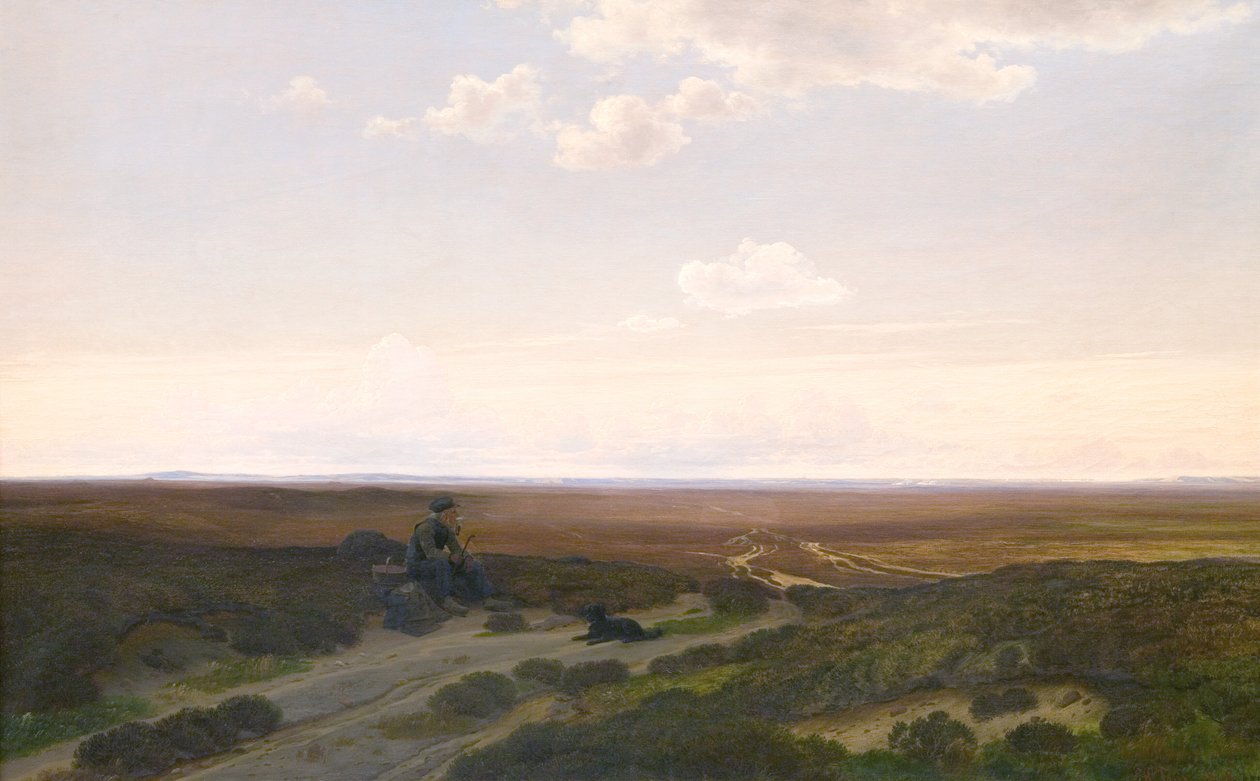 Silkeborg, Jutland yakınlarındaki Pårup Moors manzarası by Hans Friis