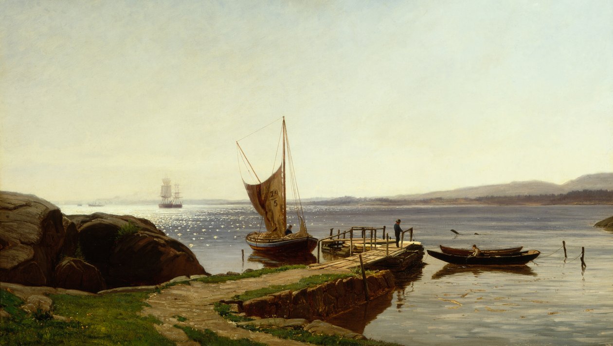 balina iskelesi by Hans Gude