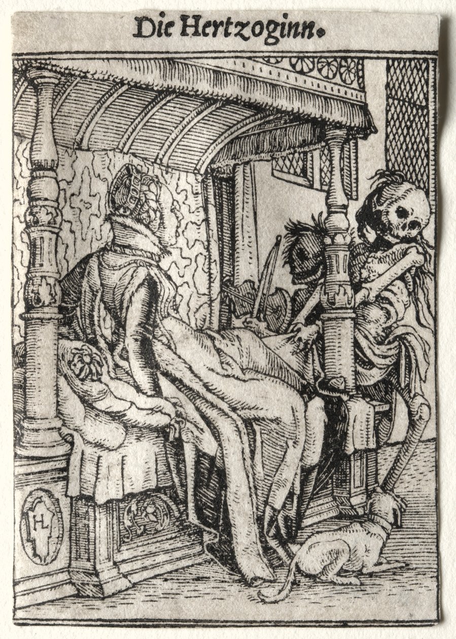 Ölüm Dansı: Düşes. by Hans Holbein