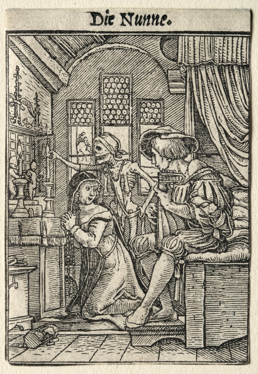 Ölüm Dansı: Rahibe. by Hans Holbein