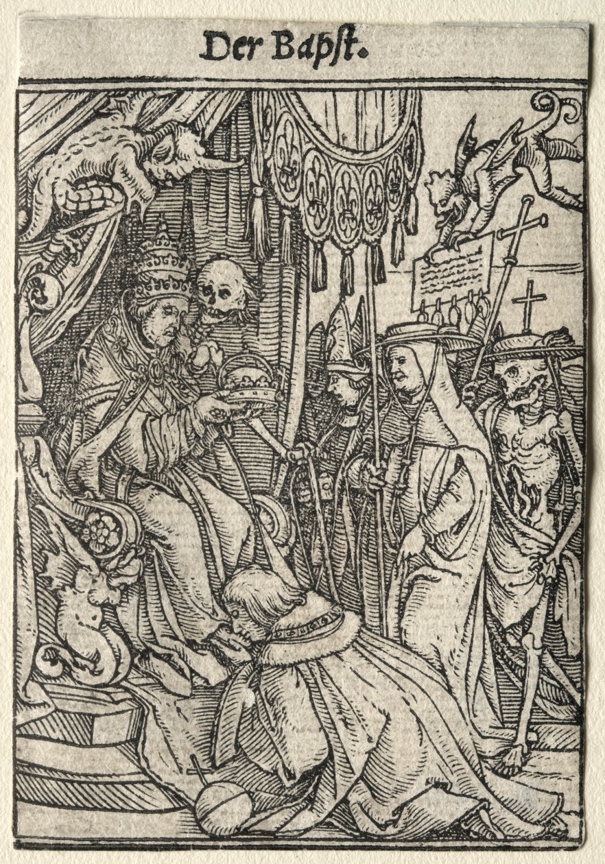 Ölüm Dansı: Papa. by Hans Holbein