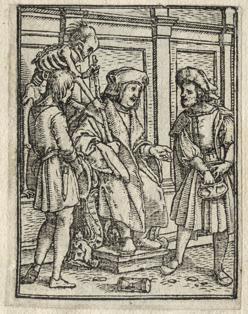 Ölümün Dansı: Kanuni veya Rahip, Yargıç. by Hans Holbein