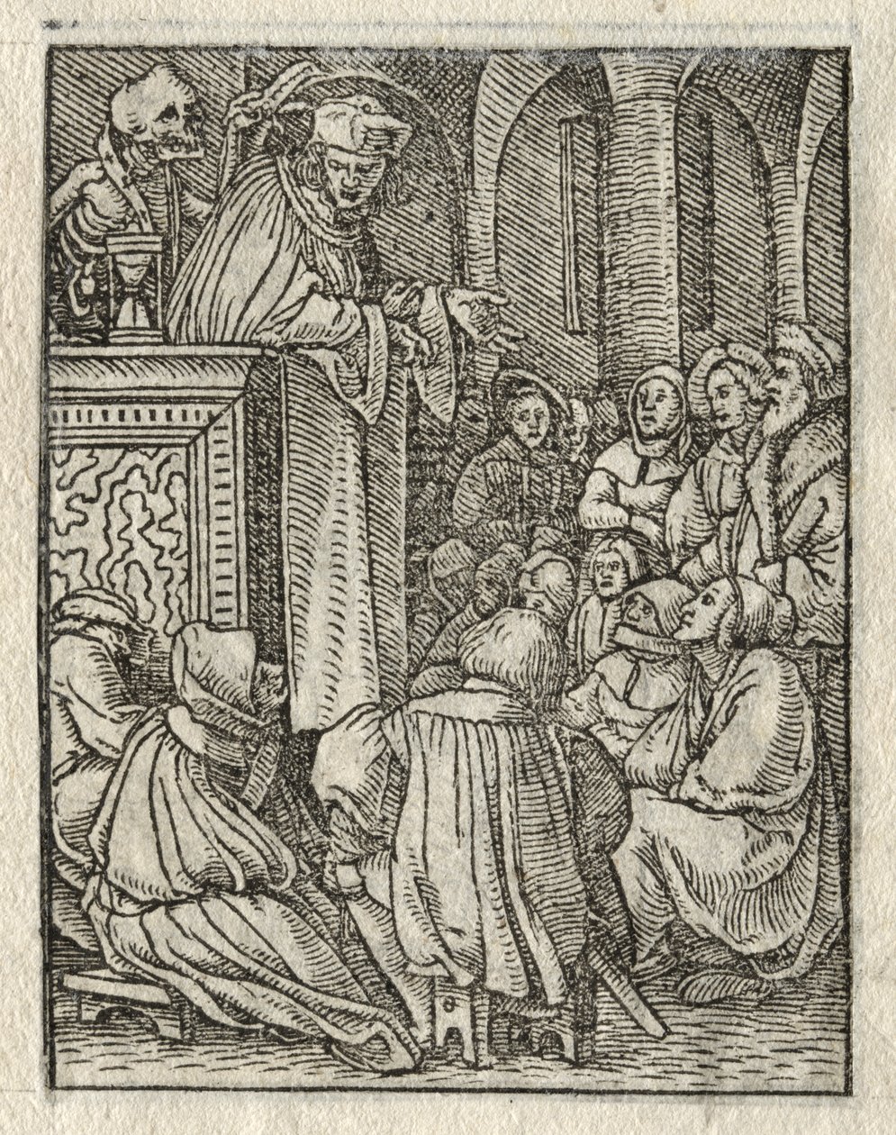Ölümün Dansı: Vaiz; Rahip by Hans Holbein