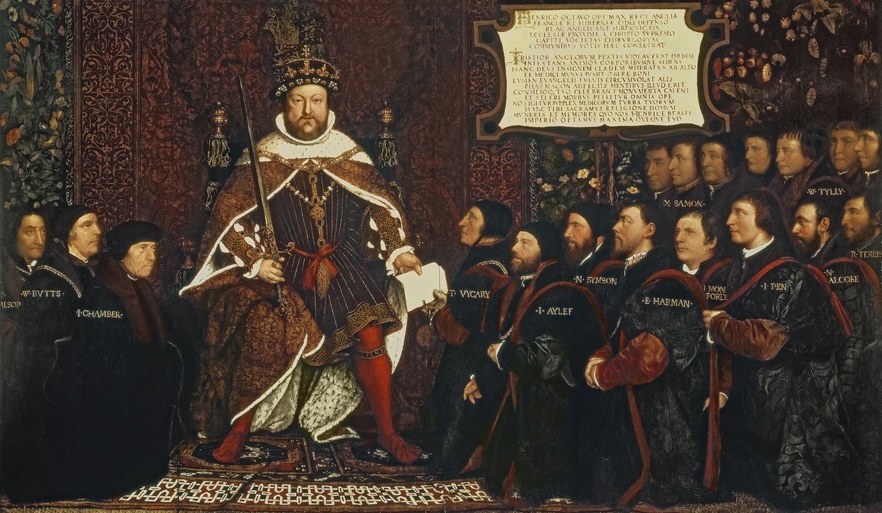 Henry VIII, Berberler ve Cerrahlar Loncalarının katılımını anan Thomas Vicary