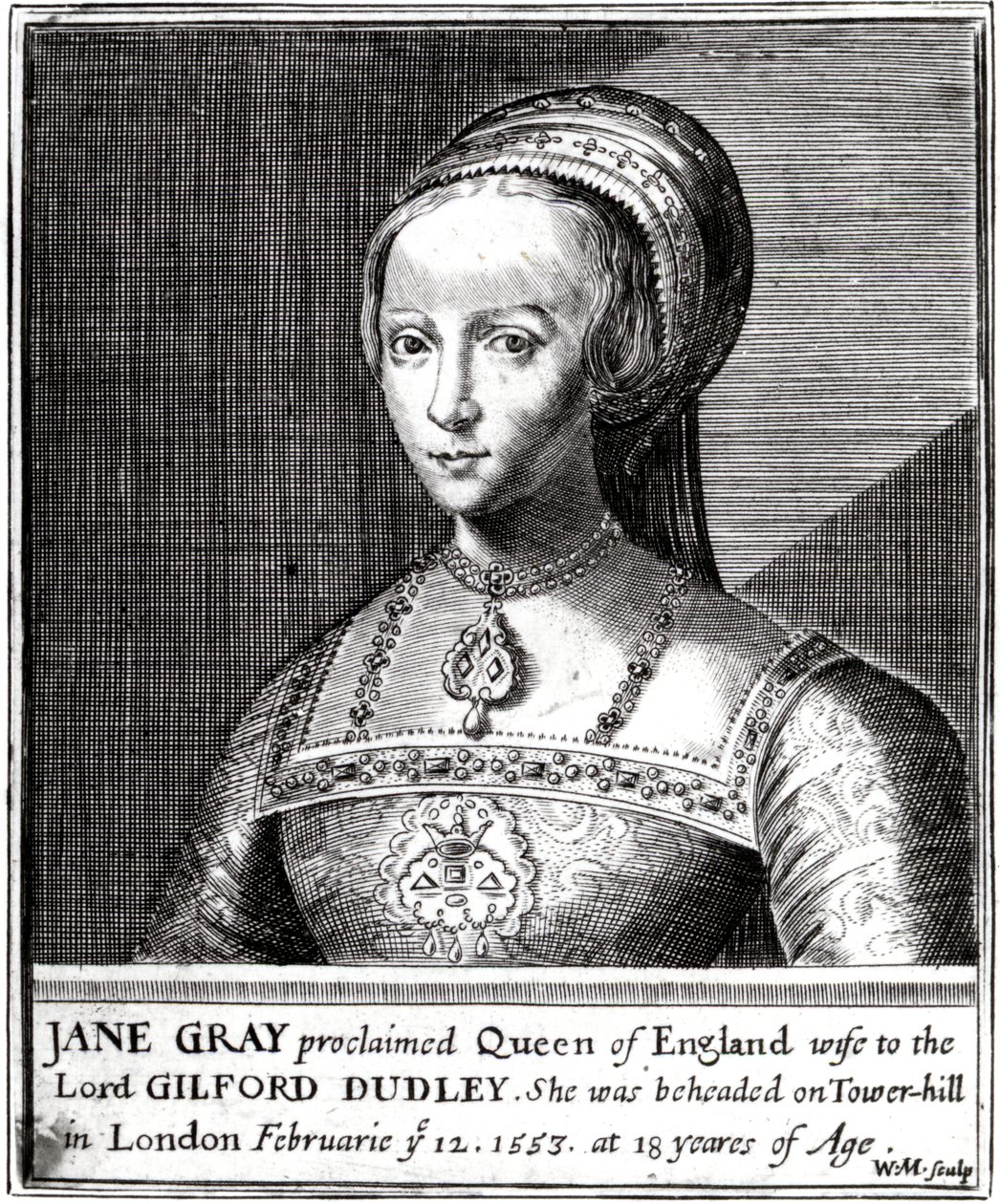 Jane Gray, William Marshall tarafından oyulmuş, 1648 by Hans Holbein der Jüngere