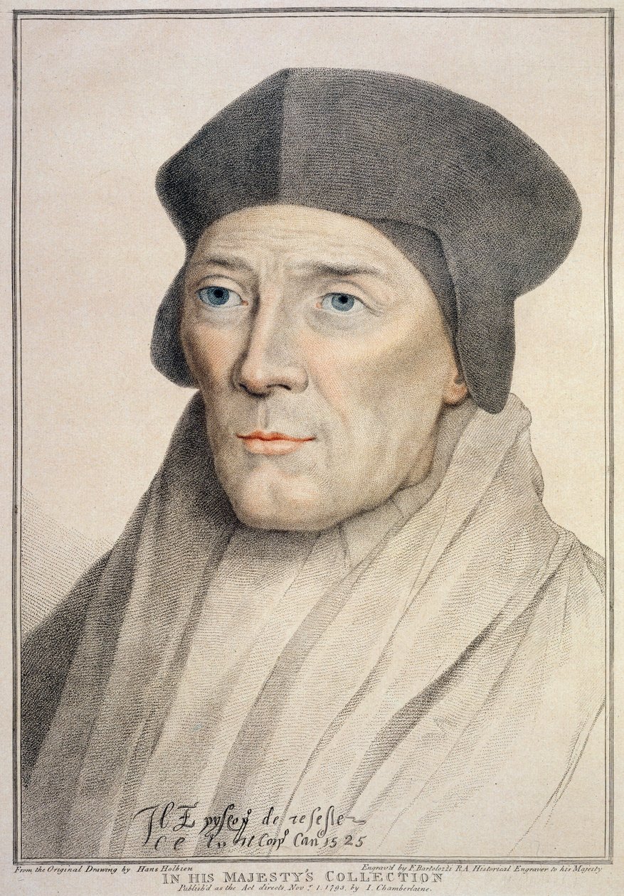 John Fisher, Rochester Piskoposu (1469-1535) Francesco Bartolozzi (1727-1815) tarafından oyulmuş by Hans Holbein der Jüngere