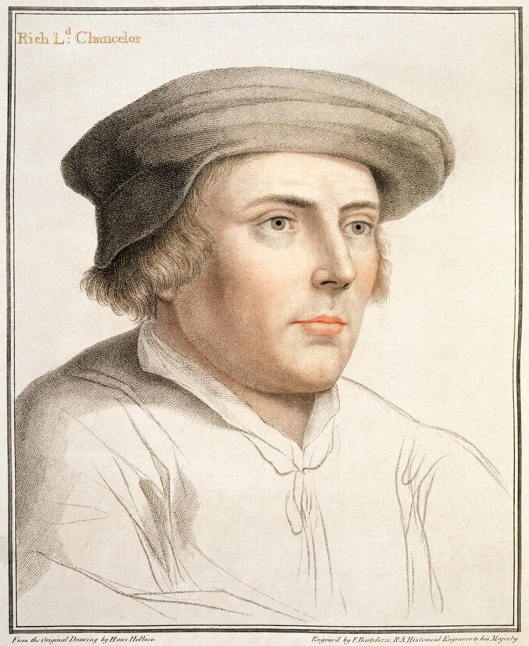 Richard Rich, First Baron Rich (c.1496-1567), Francesco Bartolozzi (1727-1815) tarafından oyulmuş by Hans Holbein der Jüngere