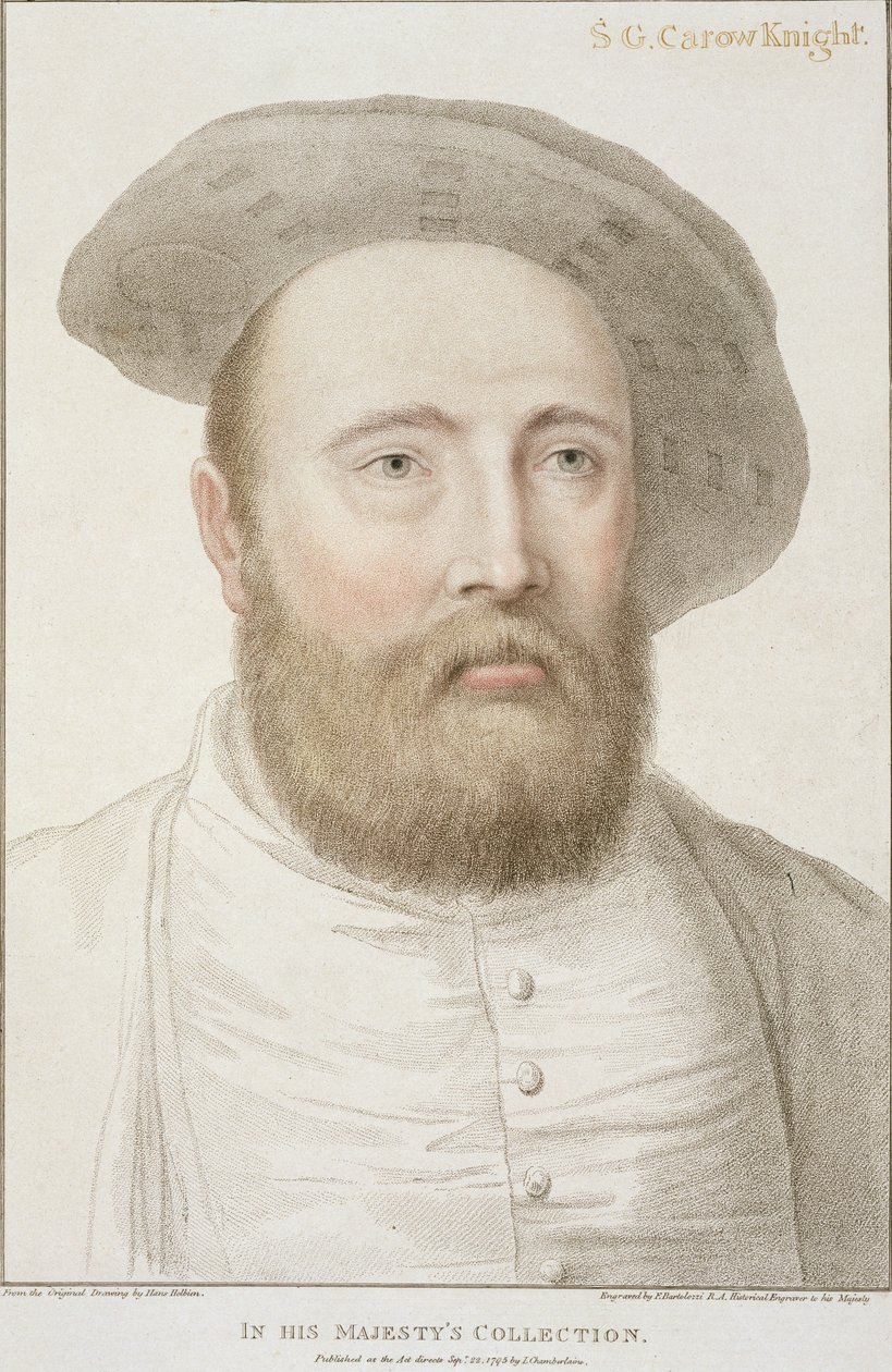Sir George Carew (b.c.1514), Francesco Bartolozzi (1727-1815), 1795 tarafından oyulmuş by Hans Holbein der Jüngere