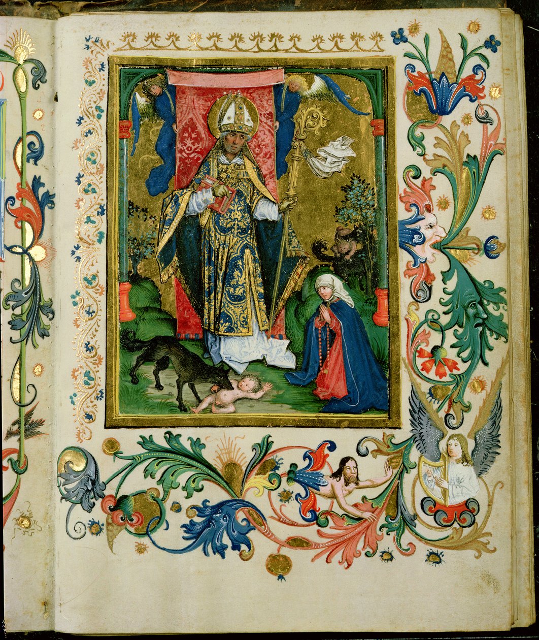 Bakire ve Çocuk ile Aziz Augustine by Hans Holbein der Jüngere