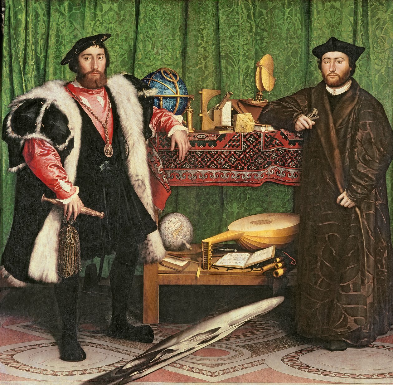 Büyükelçiler, 1533 by Hans Holbein der Jüngere