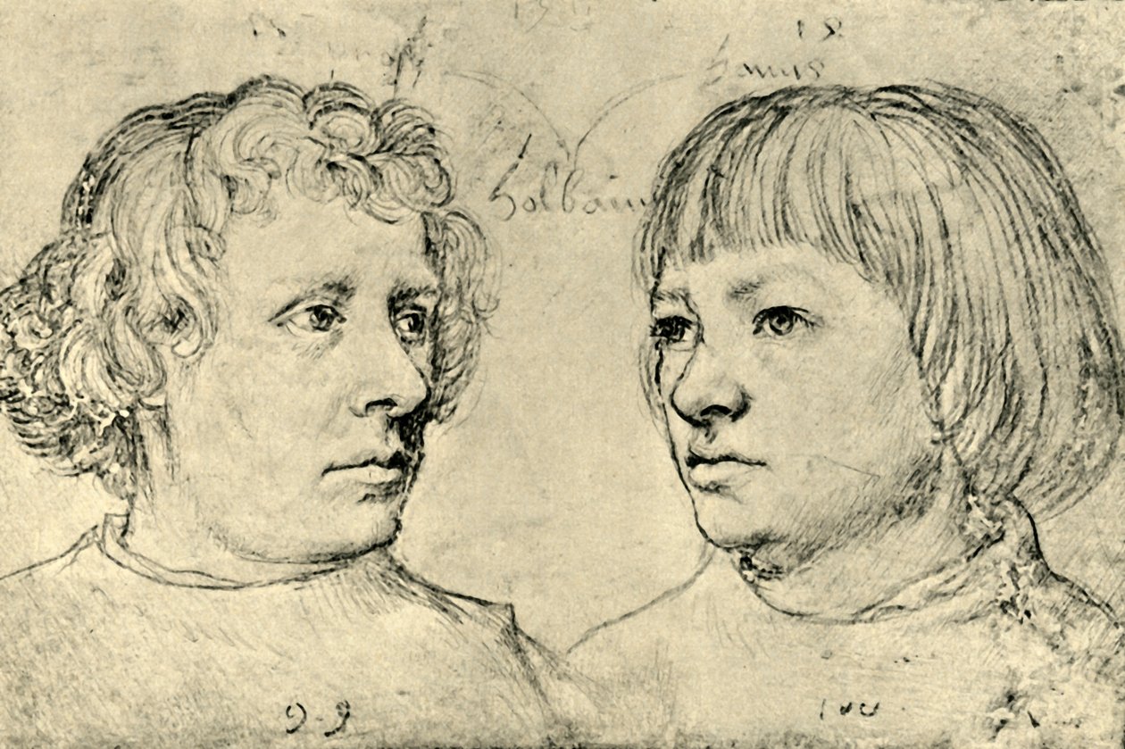 Ambrosius ve Hans, sanatçıların oğulları, 1511, 1943. by Hans Holbein the Elder