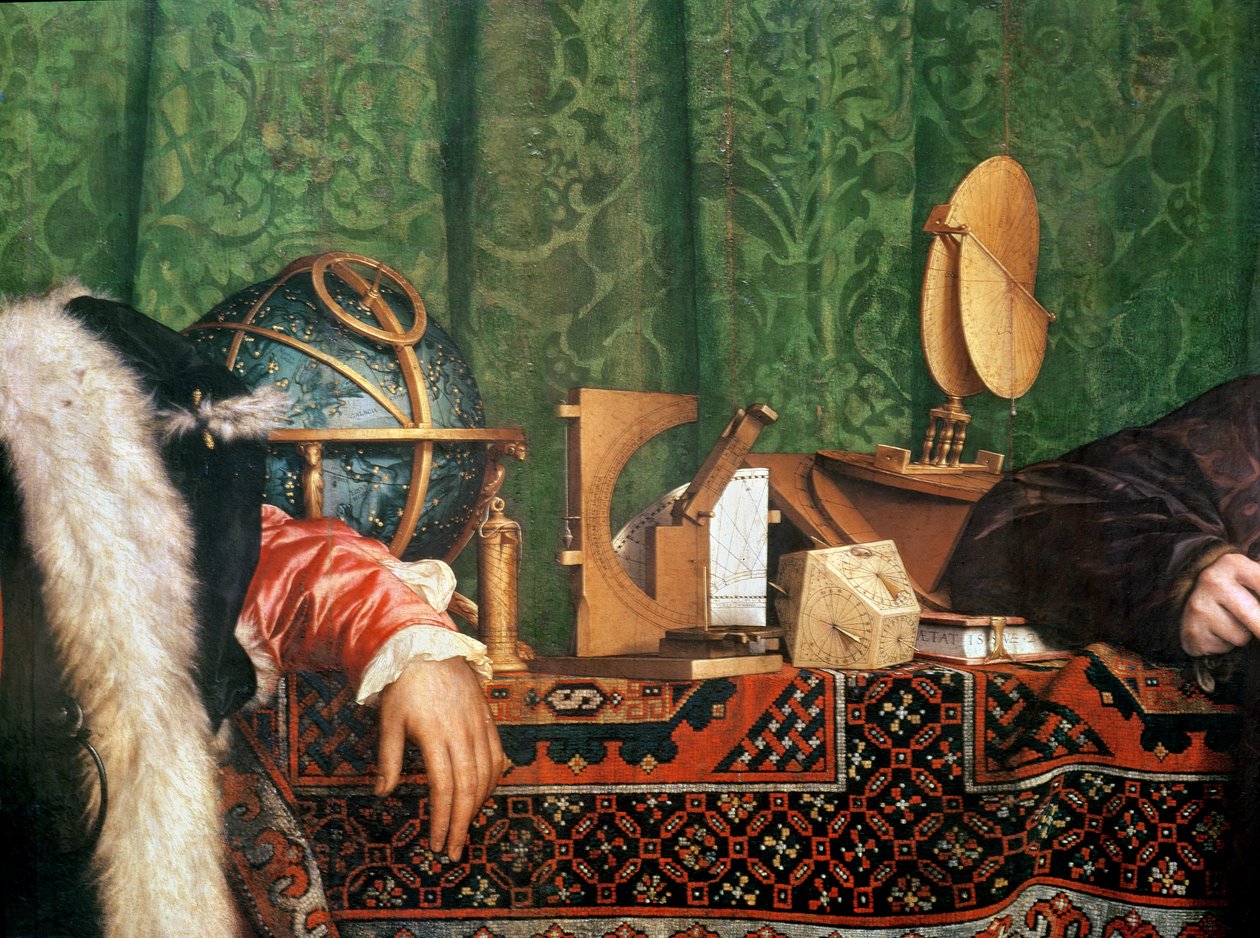 Elçiler, astronomik aletlerin detayı, 1533, 4147