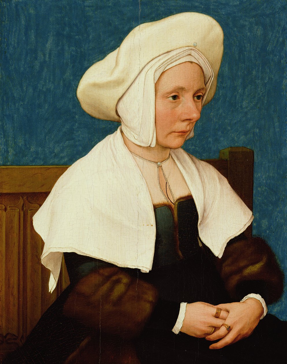 Bir Kadın, 1532-34 (meşe panel üzerinde tempera ve yağ) by Hans Holbein der Jüngere
