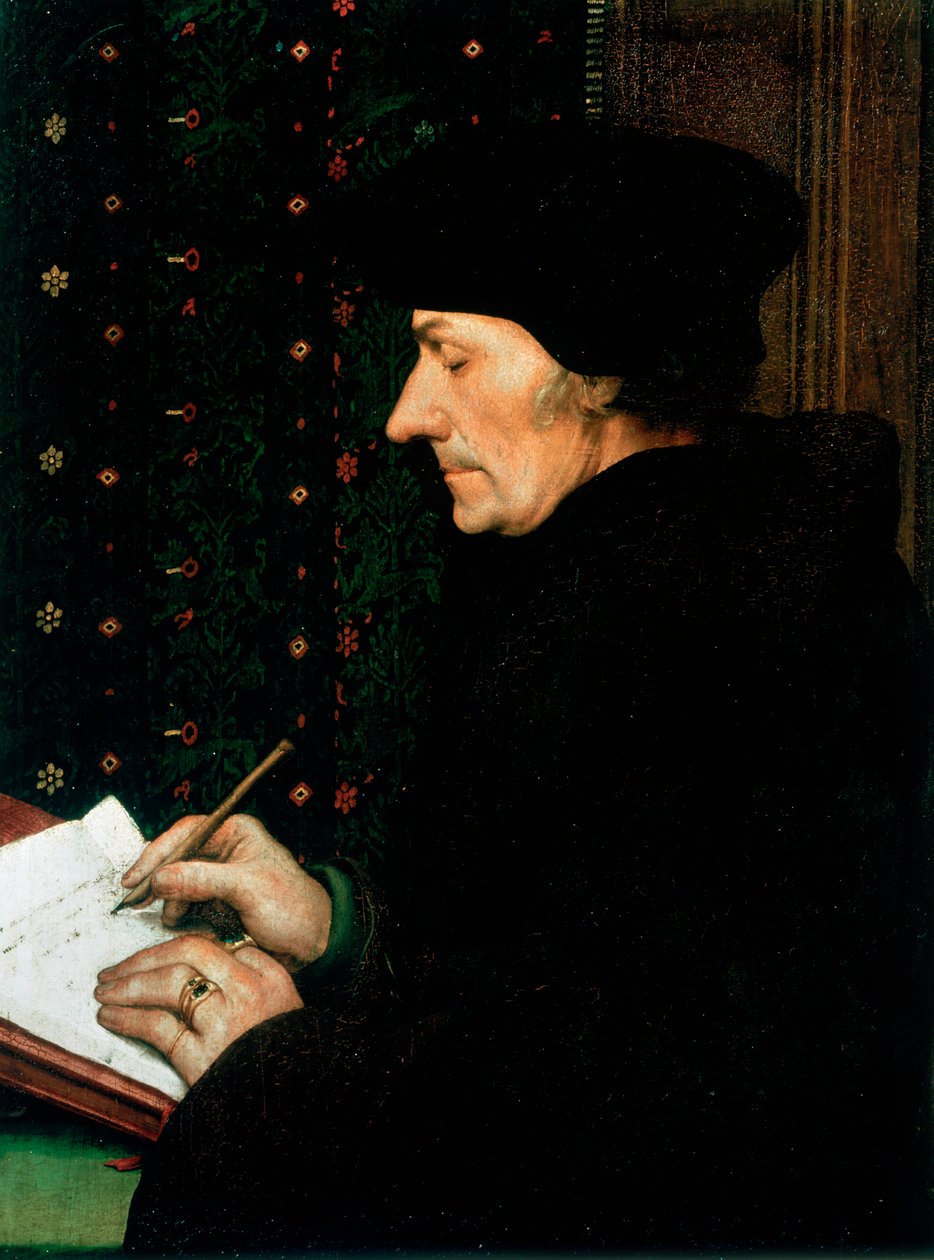 Desiderius Erasmus, Hollandalı hümanist ve bilim adamı, 1523 by Hans Holbein der Jüngere