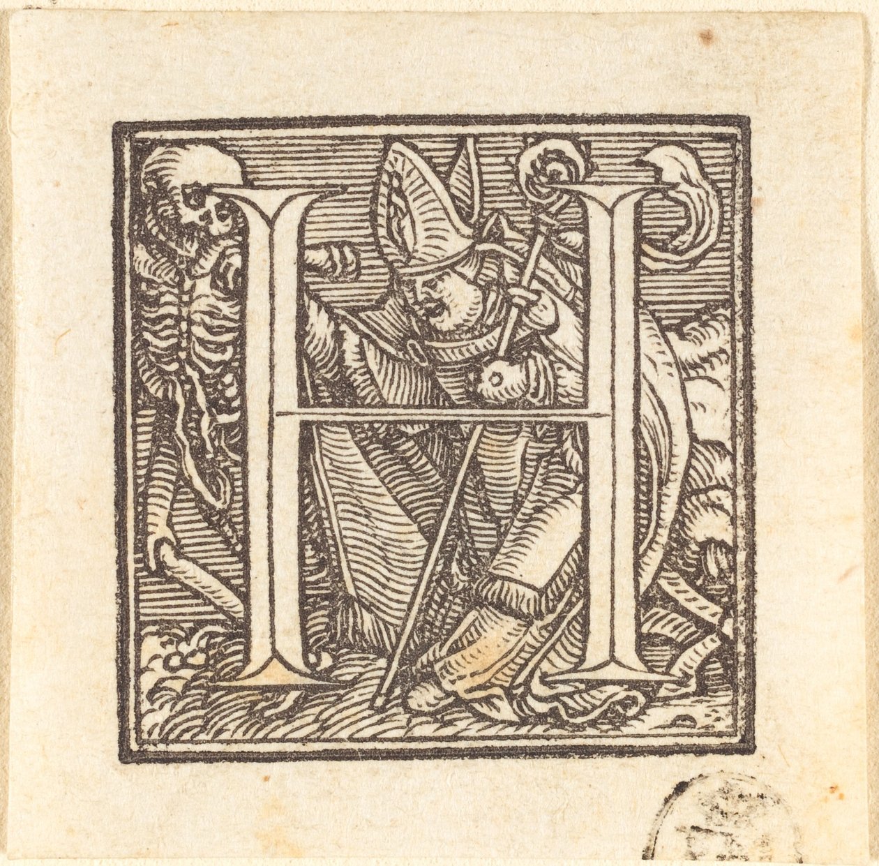 H harfi by Hans Holbein der Jüngere