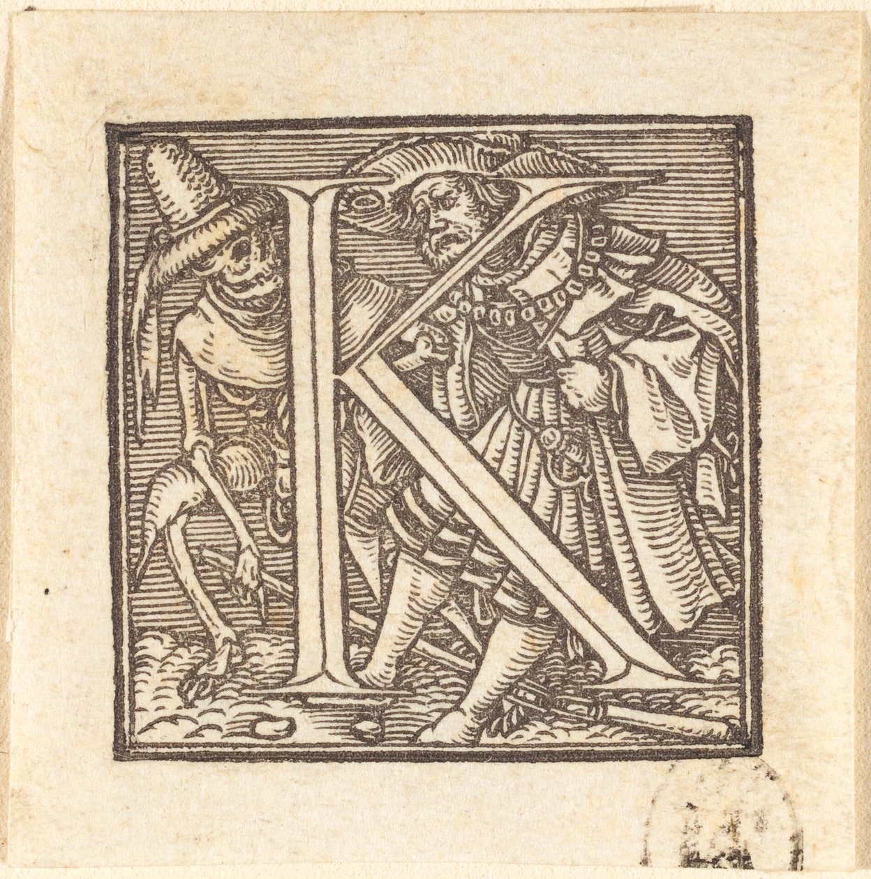 K harfi by Hans Holbein der Jüngere