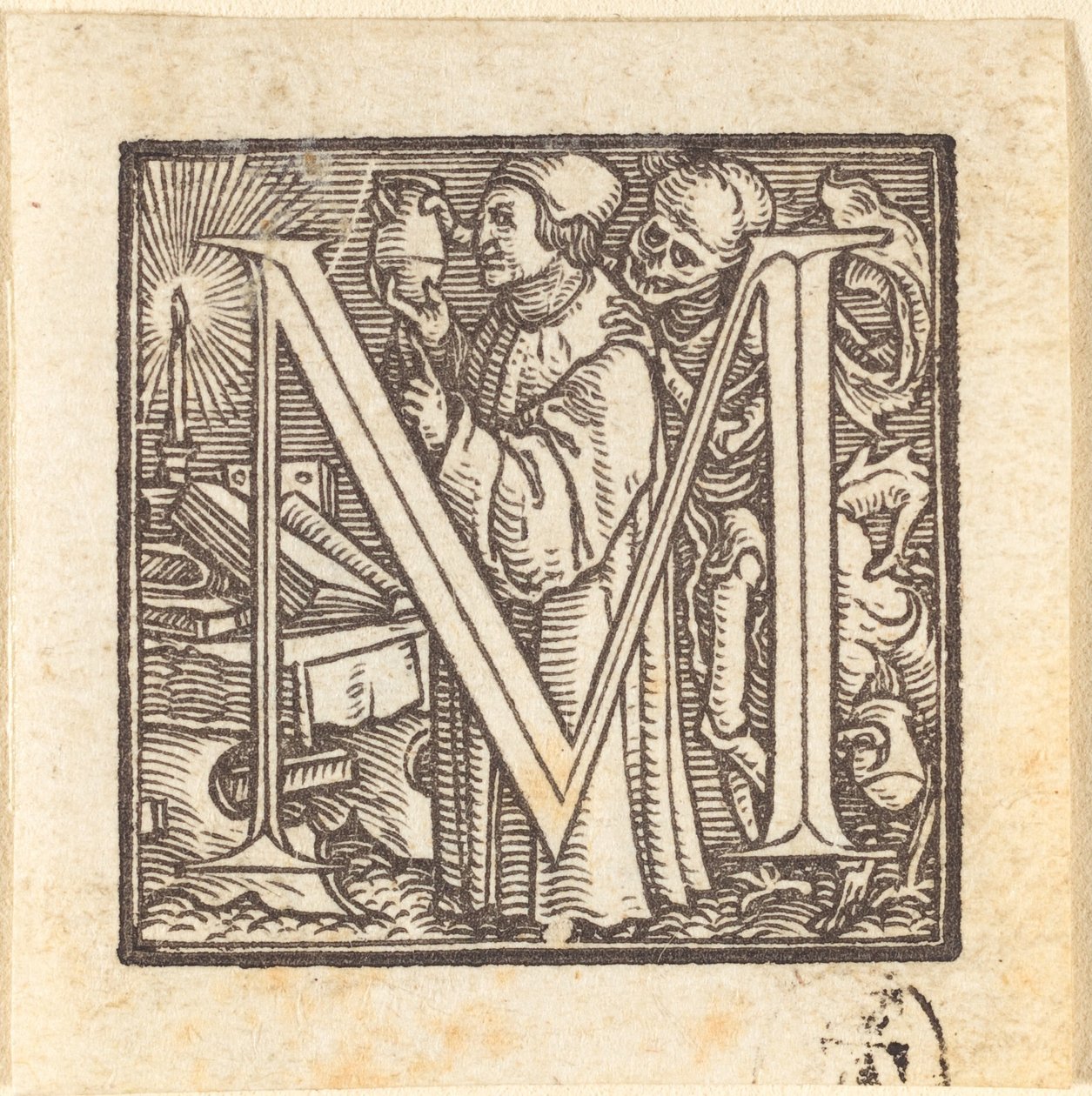 M harfi by Hans Holbein der Jüngere