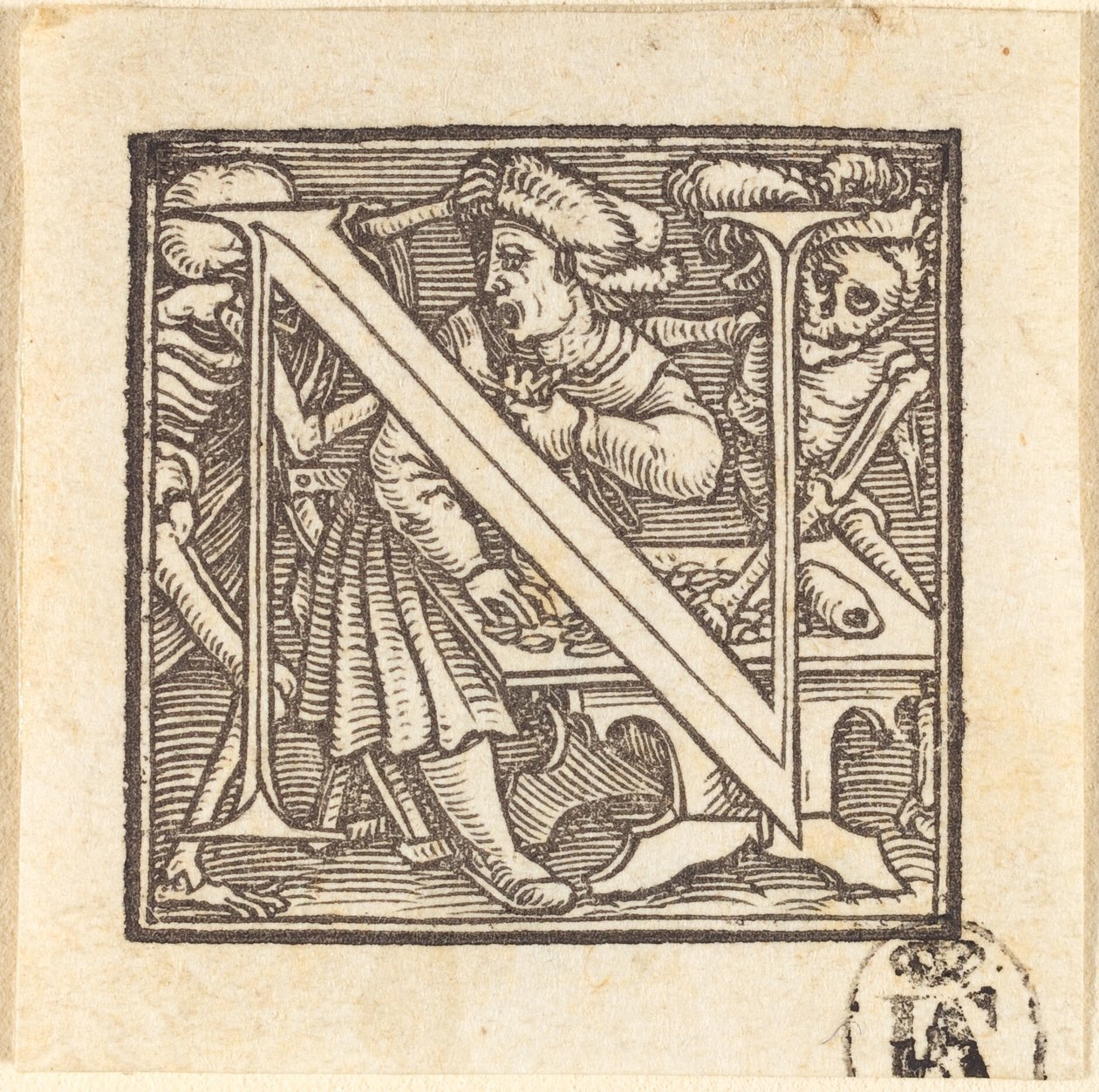 N harfi by Hans Holbein der Jüngere