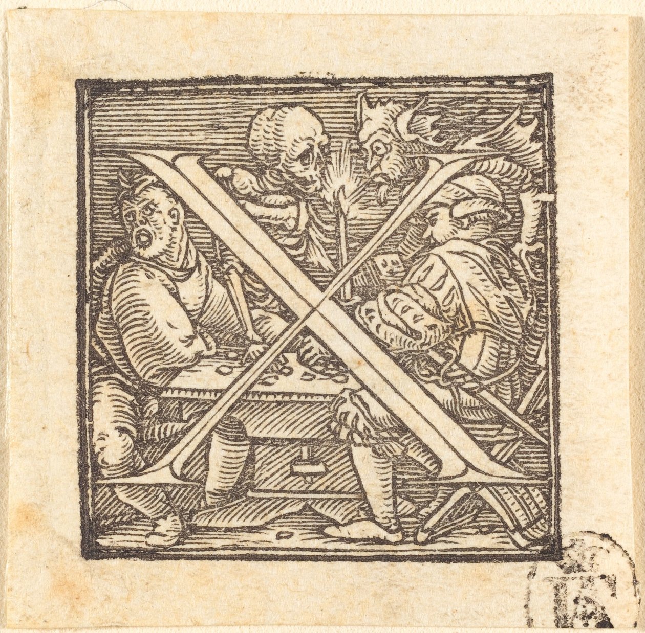 X harfi by Hans Holbein der Jüngere