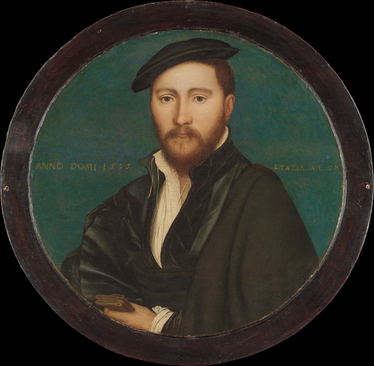 Bir Adamın Portresi, 1535 (meşe üzerine petrol ve altın) by Hans Holbein der Jüngere