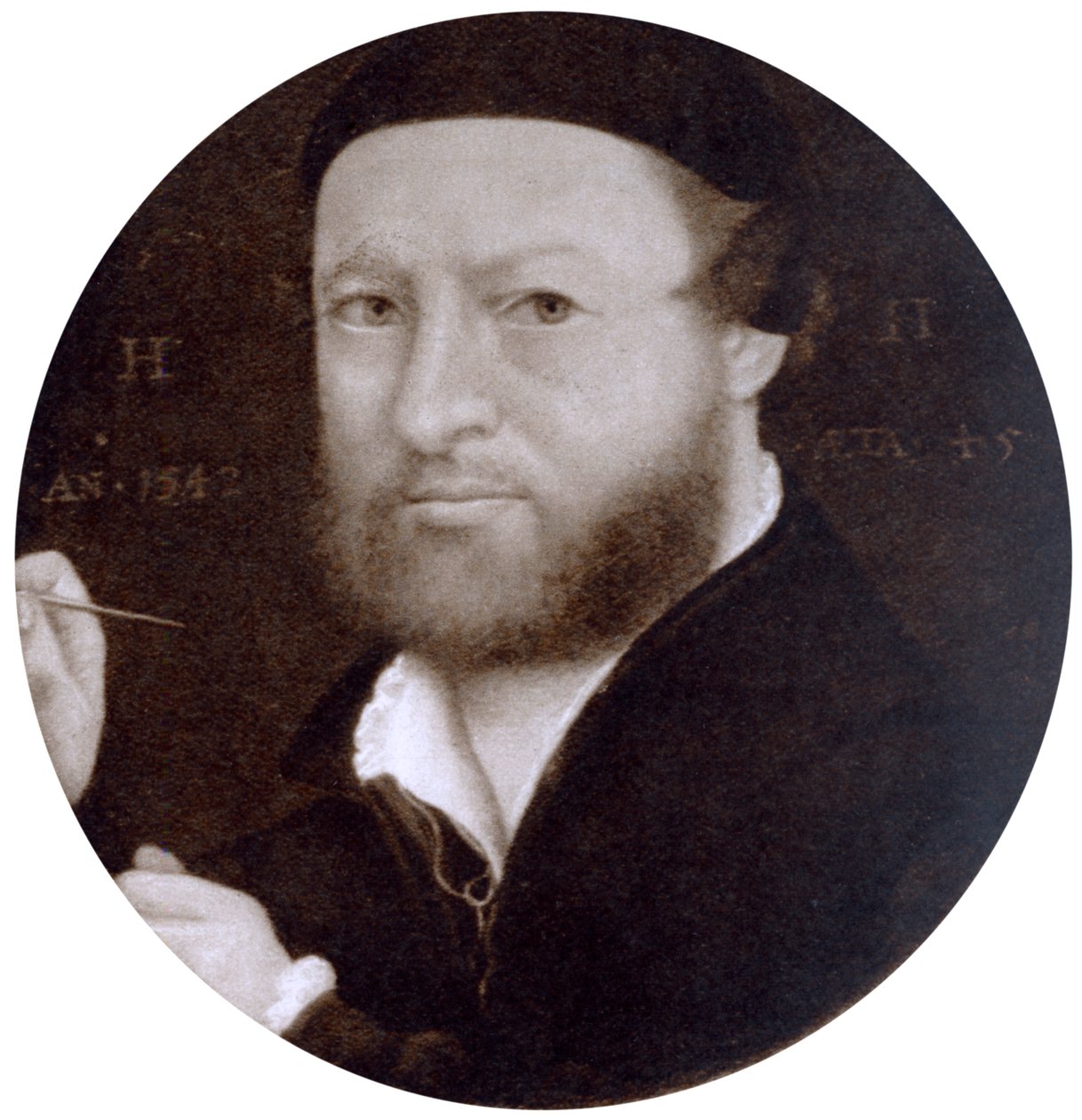 45 Yaşındaki Otoportre, 1542, 1936. by Hans Holbein der Jüngere
