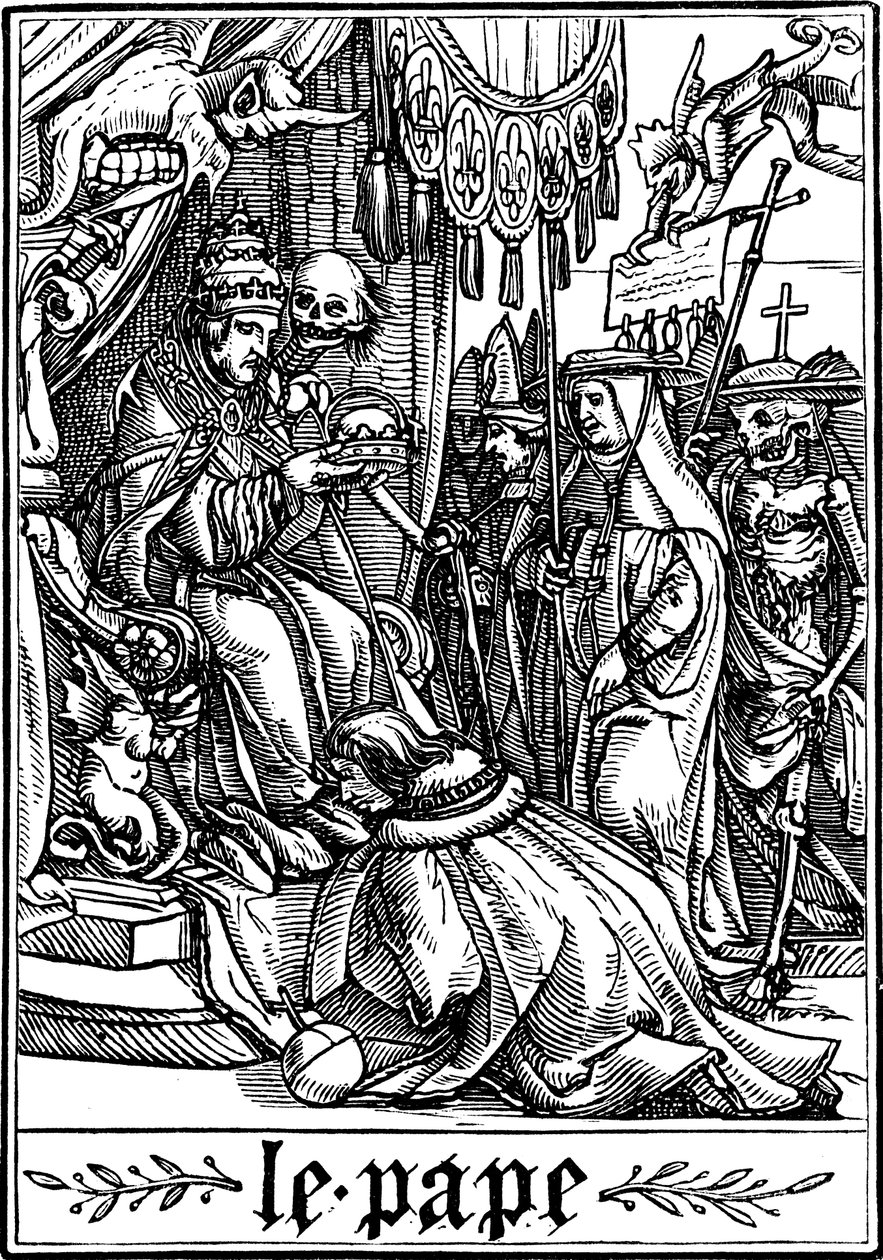 Papa, Ölüm tarafından ziyaret edildi, 1538 by Hans Holbein der Jüngere