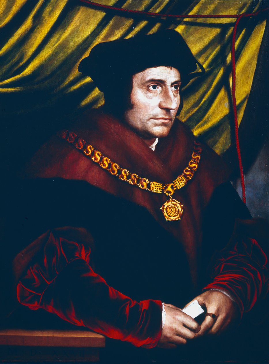 Thomas More, İngiliz devlet adamı, bilgin ve aziz, c1527 by Hans Holbein der Jüngere