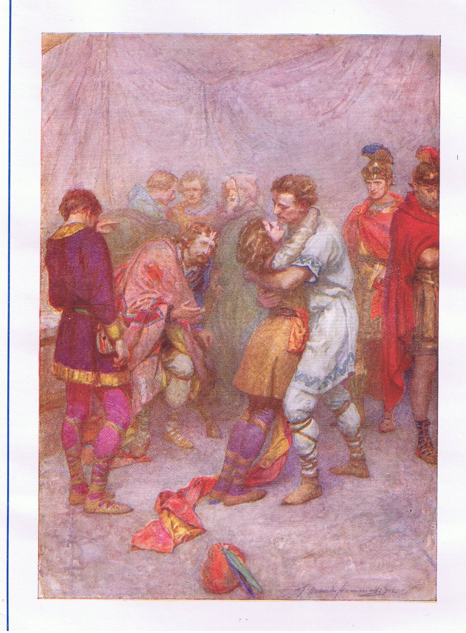 Why did you throw your wedded lady from you? (Cymbeline), from The Complete Works of Shakespeare published by George Harrap & Co Ltd, 1920s  by Hans Holbein der Jüngere