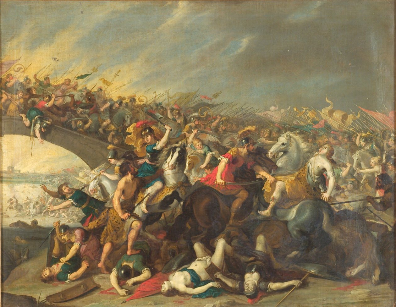 Amazonlarla savaşın by Hans I Jordaens