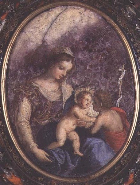 Aziz John ile Bakire ve Çocuk by Hans I or Johann Rottenhammer