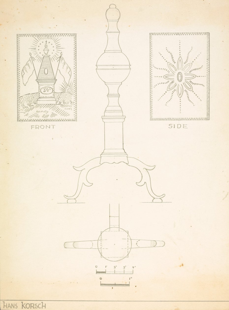 Andiron (çiftten biri) by Hans Korsch