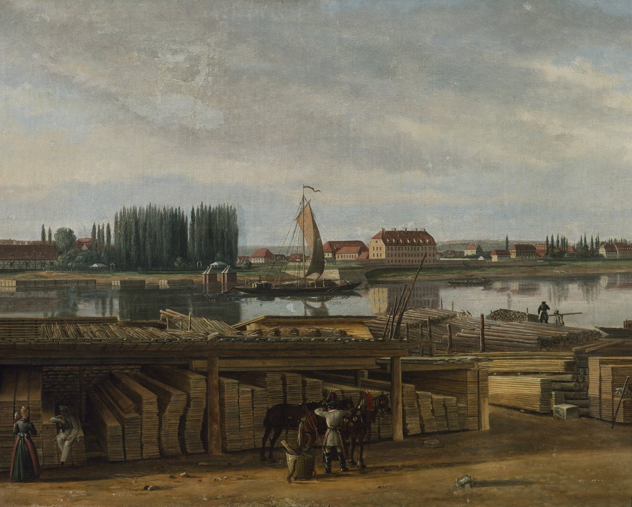 Dresden bölgesinden, c.1829-30 (tuval üzerine yağlı boya) by Hans Leganger Reusch