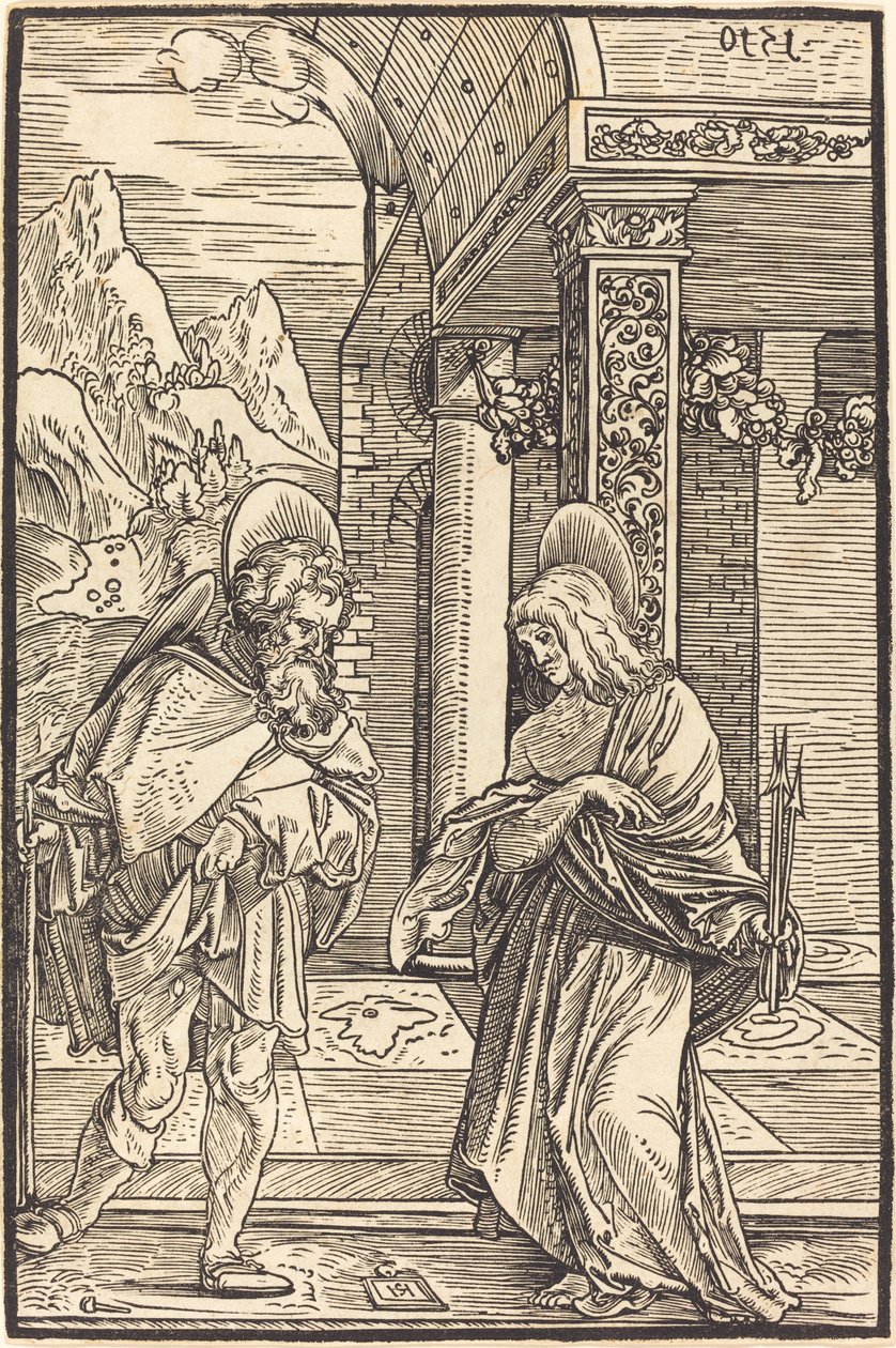 Aziz Roch ve Aziz Sebastian by Hans Leonard Schaufelein