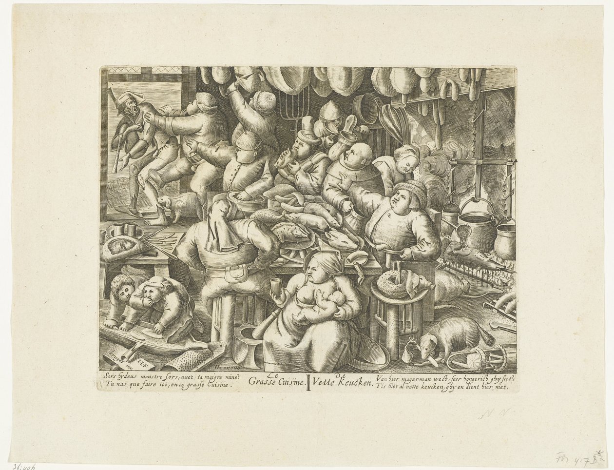De vette keuken Le Grasse Cuisine / De Vette Keucken (nesne üzerindeki başlık) by Hans Liefrinck (I)