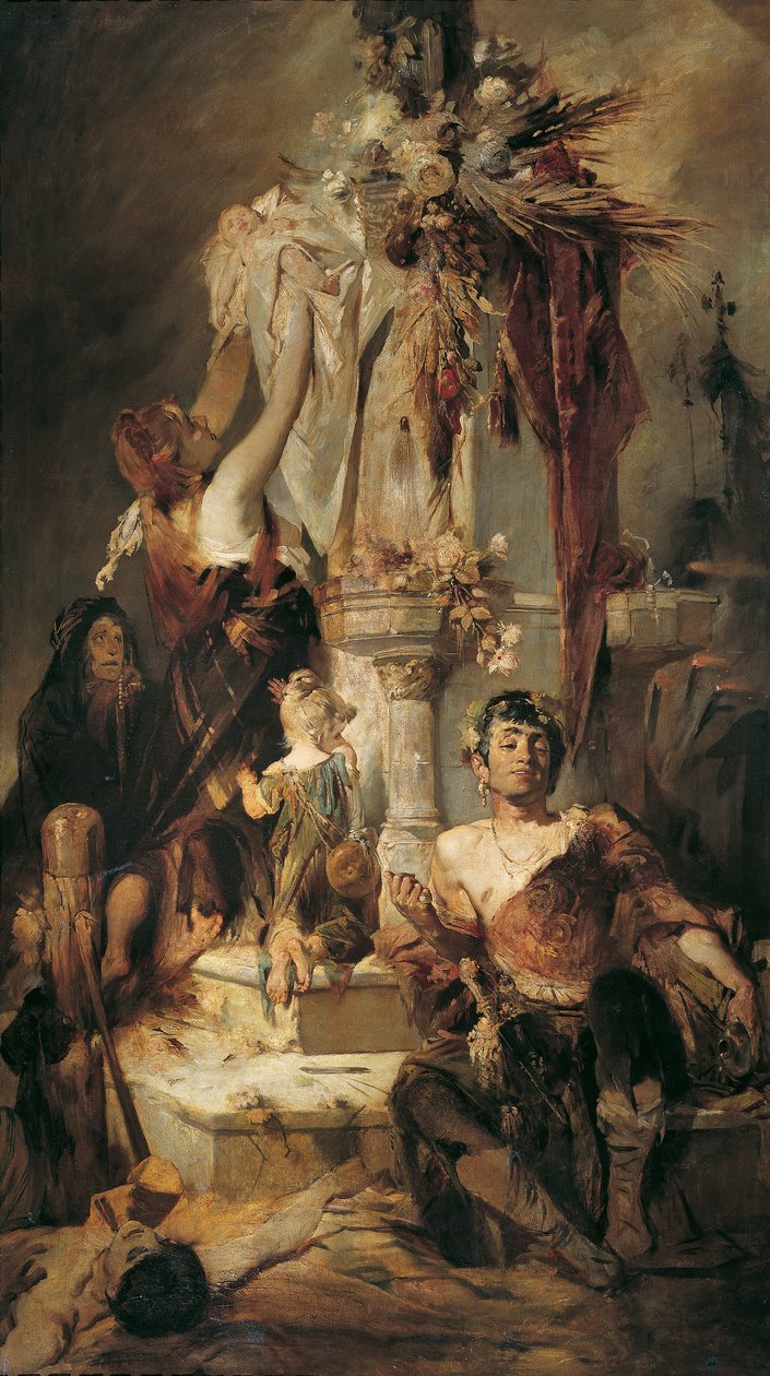 Antik kurban sahnesi by Hans Makart