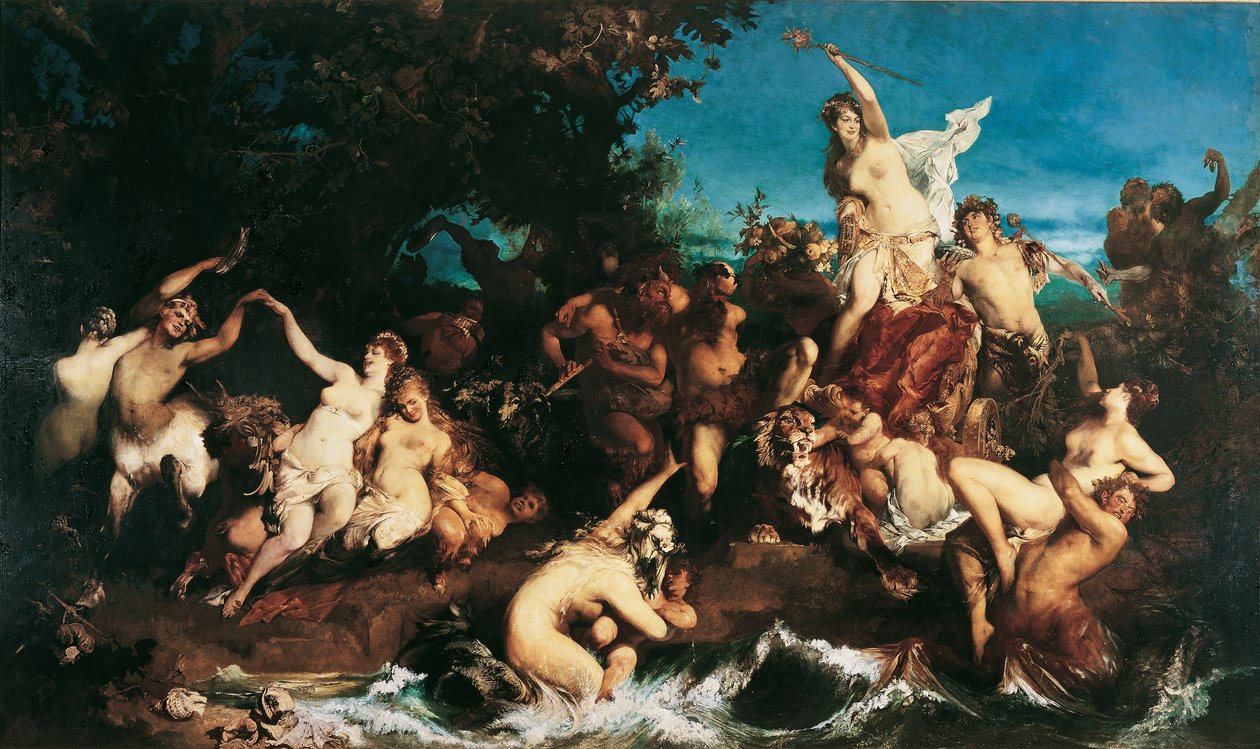 Bacchus ve Ariadne by Hans Makart