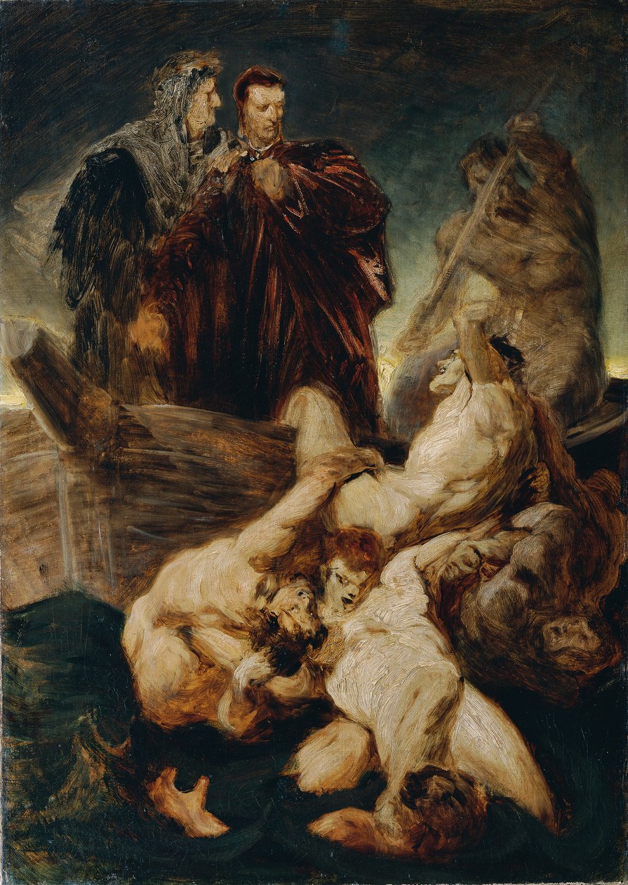 Cehennemde Dante ve Virgil by Hans Makart