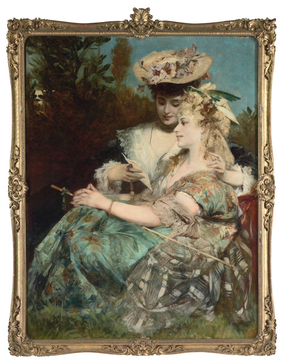 aşk mektubu, 1875 by Hans Makart