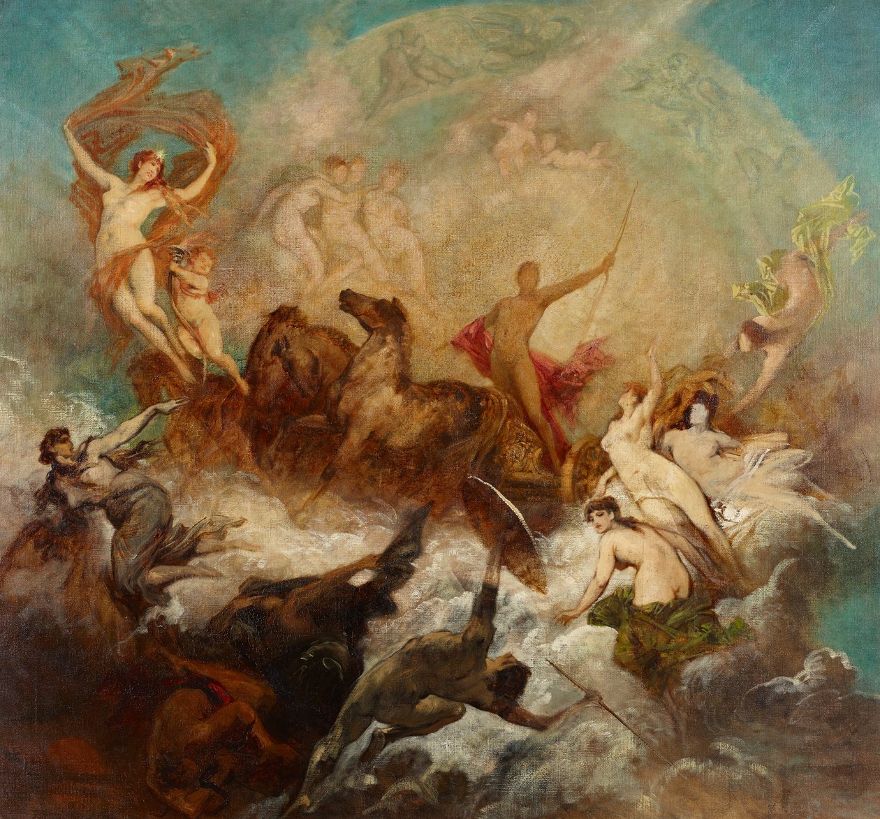 Işığın karanlığa karşı zaferi by Hans Makart