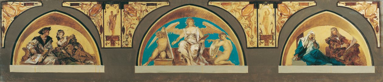 Holbein, Resim Alegorisi, Dürer by Hans Makart