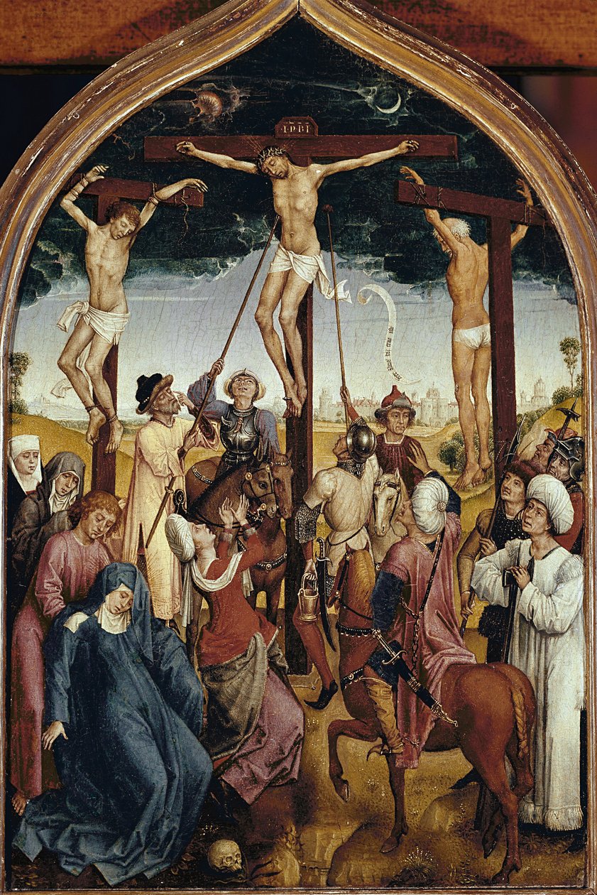 Çarmıha germe, iki parçanın sağ kısmı Jeanne de France (Çarmıha Germe, Diptych of Jeanne of France
