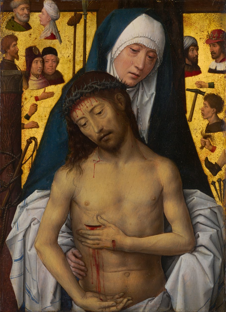 Meryem Ana Acıların Adamını Gösteriyor by Hans Memling